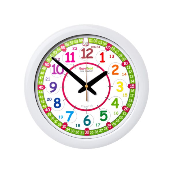 EasyRead Time Teacher Rainbow 24 Hour Wall Clock Thumbnail