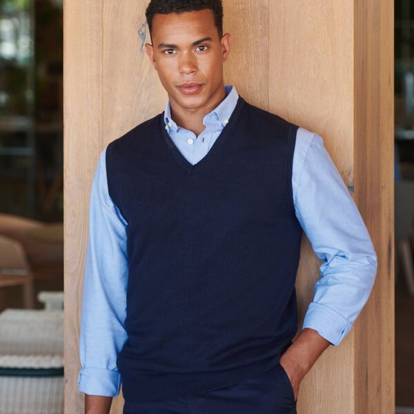 Henbury Sleeveless V Nk Sweater Thumbnail